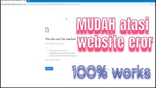 Cara MUDAH atasi website eror This site cant be reached [upl. by Imeka]