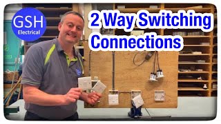 Lighting Circuit 2 Plate Method How to Wire and Connect up 2 Way Switches Connections Explained [upl. by Kandace]