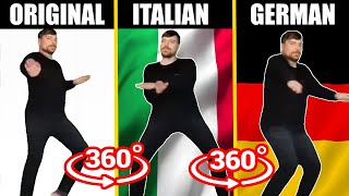 Mr Beast Rizz Original vs Italian vs German Versions 360º [upl. by Mulry570]