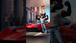 Black’s Super Car 😱🔥 White cat Black cat Ginger cat shorts catlover funny story [upl. by Liddle]