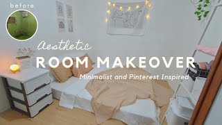 Small Room Makeover Philippines 🌱 minimalist  pinterest inspired · [upl. by Ayiram]