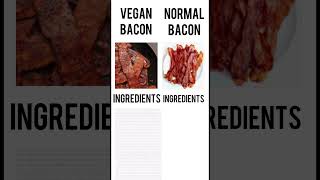 Vegan Bacon VS Normal Bacon viral trending shorts [upl. by Gruber]