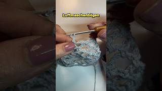 Luftmaschenbögen 🧶♥️ häkeln häkelnlernen crochet häkelnmuster fy [upl. by Dlanor399]