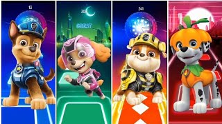 Paw Patrol Chase 🆚 Skye 🆚 Rubble 🆚 Marshall  Paw patrol🎶 Tiles hop edm rush [upl. by Ullyot]