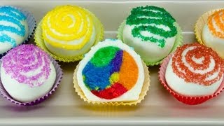 Rainbow Chocolate Truffles How to Make by Cookies Cupcakes and Cardio [upl. by Perrie]