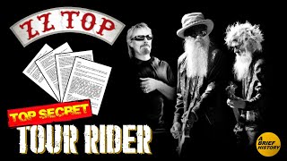 ZZ Top Top Secret Hospitality Tour Rider  A Brief History  Billy F Gibbons [upl. by Yrad]