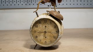 Restoration Old Alarm Clock  I RESTORED this RUSTY ALARM CLOCK from 1955 [upl. by Debby]