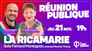 Réunion publique à Ricamarie avec Andrée Taurinya et Manuel Bompard [upl. by Capp]