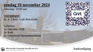 10112024 1800u ds A Christ wijk Rehoboth [upl. by Comptom]