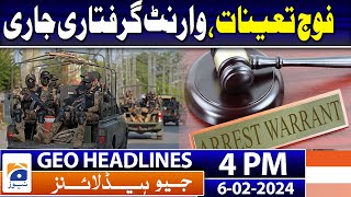 Geo News Headlines 4 PM  6th February 2024 [upl. by Koller563]