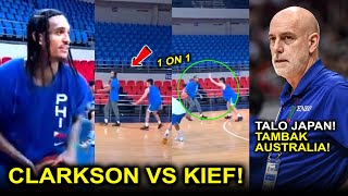 Jordan Clarkson Nakipag 1 ON 1 kay Kiefer Ravena  Coach Tab TALO Japan TAMBAK ang Australia [upl. by Atirres]