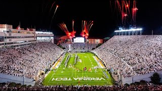 FB Virginia Tech Football Enter Sandman entrance Pitt [upl. by Ford]