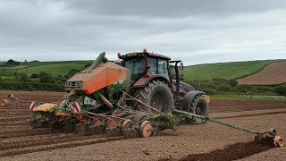 Valtra T203 Maize drilling is underway Mark Kingdon Agricultural Contractor [upl. by Nic]