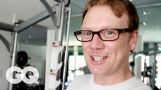 Comedian Andy Daly Shows Jason Nash How to Get in Shape  GQs How to Be a Man [upl. by Eidnam190]