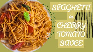 Spaghetti In Cherry Tomato Sauce  Quick And Easy Spaghetti Recipe For Kids  Krsnatariancom [upl. by Nnahs]