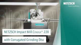 NETZSCH Impact Mill Condux 220 with Corrugated Grinding Disc [upl. by Angelia]