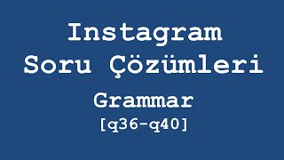 YDSYÖKDİLYDT Gramer Soru Çözümleri  08 q36q40 [upl. by Buffy]