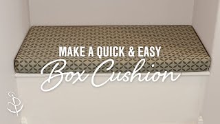 How To Make a Quick and Easy Box Cushion [upl. by Ameen279]