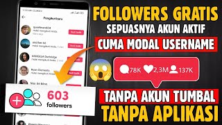 1 Menit Banjir Followers  CARA MENAMBAH FOLLOWERS TIKTOK GRATIS 2024 [upl. by Paluas]