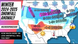 Winter 20242025 Snowfall Anomaly Forecast [upl. by Xever358]