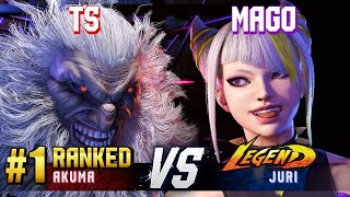 SF6 ▰ TS 1 Ranked Akuma vs MAGO Juri ▰ High Level Gameplay [upl. by Hewe]