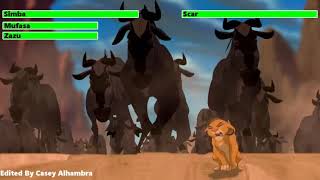 The Lion King 1994 Wildebeest Stampede with healthbars 1K Subscribers Special [upl. by Alfie]