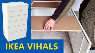 Ikea VIHALS chest of drawers assembly [upl. by Eilata224]