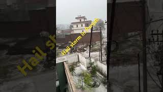 Hail storm in punjab hailstorm weatherupdate weather agriculture [upl. by Monarski]