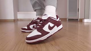 Nike SB Dunk Low Bordeaux On Foot Review [upl. by Eilsehc]