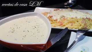 SALSA ALFREDO IDEAL PARA PASTAS SALSA MUY FÁCIL Y RÁPIDA [upl. by Esserac]