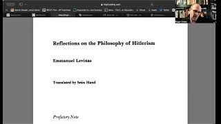 Lecture 12 Reading Levinass quotReflections on the Philosophy of Hitlerismquot [upl. by Vivia815]