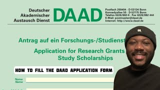 How to fill the DAAD Application Form for the HelmutSchmidt Scholarship 2024 [upl. by Tucker]