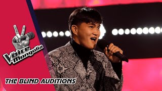 JamsranB  quotGreat balls of firequot  Blind Audition  The Voice of Mongolia 2022 [upl. by Nailij326]