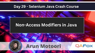 NonAccess Modifiers Selenium Java Crash Course 29 [upl. by Ecnatsnoc]