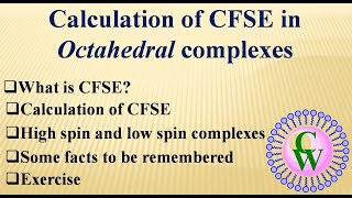 Calculation of CFSE in Tetrahedral complexes [upl. by Robyn]