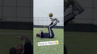 Real or Fake  Football Skills  PRSOCCERART  shorts [upl. by Wahl]