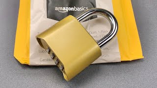 1158 Opened Faster WITHOUT The Code AmazonBasics Combination Lock [upl. by Lrac]