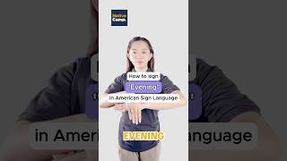 How to sign quotEveningquot in American Sign Language [upl. by Issirk]