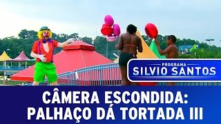 Câmera Escondida Palhaço Dá Tortada III Clown Prank  SBT [upl. by Acessej]