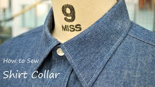 How to sew a shirt collar [upl. by Healey]