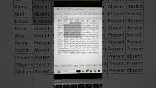 Highlight Students Absents In Excel 💯  Excel Tips For Beginners 🔥 shorts excelformula bytetech [upl. by Buller]