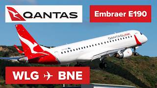 Flight Review  Qantas Embraer E190 Wellington WLG  Brisbane BNE QF356 VHUZK [upl. by Laflam471]