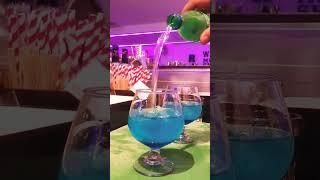 Blue lagoon cocktail mixology drink mixologist [upl. by Kwabena]