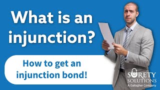 Court Injunctions amp Injunction Bonds [upl. by Pontus]