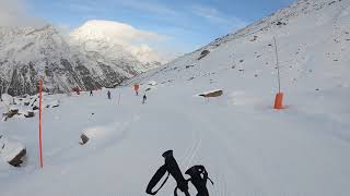 Zermatt slope 9 from Blauherd to Tufteren in Rothorn area Jan 2021 [upl. by Julio676]