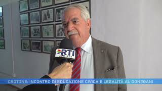 CROTONE INCONTRO DI EDUCAZIONE CIVICA E LEGALITÀ AL DONEGANI [upl. by Alit]