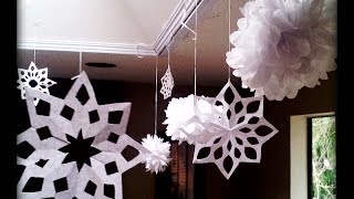 How to make Paper Snowflakes Easy amp Quick Tutorial [upl. by Aremaj]