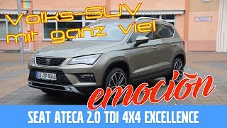 Seat Ateca 20 TDI 150 PS Excellence  Test Review und Fahrbericht [upl. by Alliscirp]