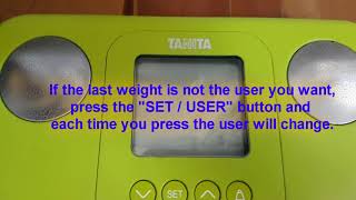 Tanita BC 730 Body Composition Monitor how to use the RECALL function  Help You to Lose Weight [upl. by Ellivro]