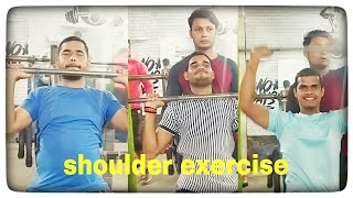 Shoulder Exercise With Barbell Rod  Gym Motivation Video 💪💪 [upl. by Alica113]